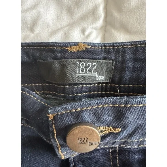 1822 Denim Women's Jean Shorts Size 14 Blue Cut Off New With Tags - Picture 2 of 11